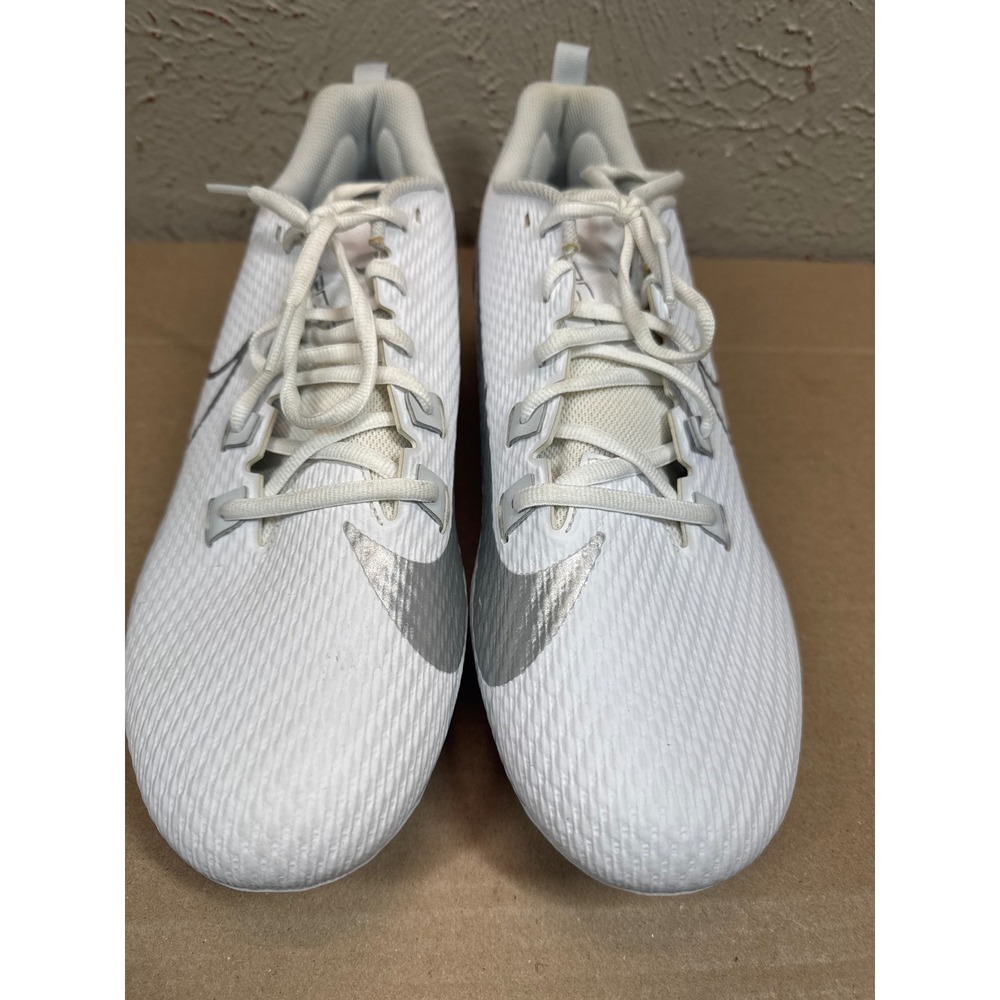 Nike Vapor Edge Speed 360 White Silver Football Cleats DA5455-100 Mens 14.5